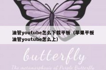 油管youtube怎么下载平板（苹果平板油管youtube怎么上）