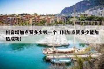 抖音增加点赞多少钱一个（抖加点赞多少能加热成功）
