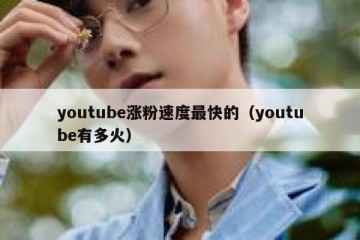youtube涨粉速度最快的（youtube有多火）