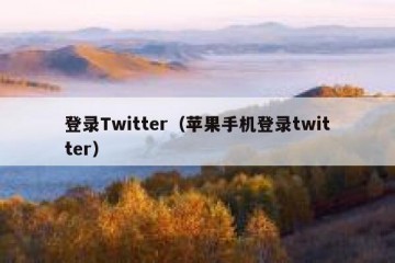 登录Twitter（苹果手机登录twitter）