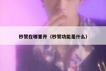 秒赞在哪里开（秒赞功能是什么）