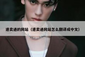 速卖通的网站（速卖通网站怎么翻译成中文）