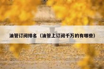 油管订阅排名（油管上订阅千万的有哪些）