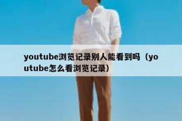 youtube浏览记录别人能看到吗（youtube怎么看浏览记录）