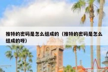 推特的密码是怎么组成的（推特的密码是怎么组成的呀）