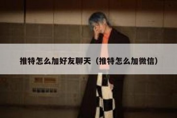 推特怎么加好友聊天（推特怎么加微信）