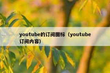 youtube的订阅图标（youtube订阅内容）