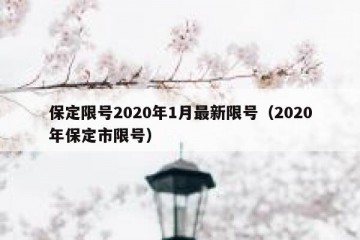 保定限号2020年1月最新限号（2020年保定市限号）