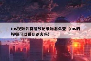 ins视频会有播放记录吗怎么查（ins的视频可以看到访客吗）