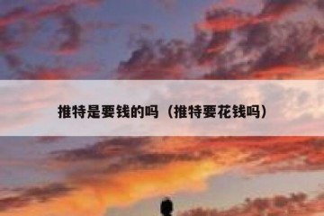 推特是要钱的吗（推特要花钱吗）