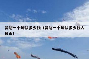 赞助一个球队多少钱（赞助一个球队多少钱人民币）