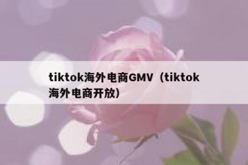 tiktok海外电商GMV（tiktok海外电商开放）