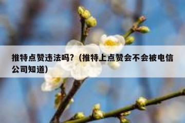 推特点赞违法吗?（推特上点赞会不会被电信公司知道）