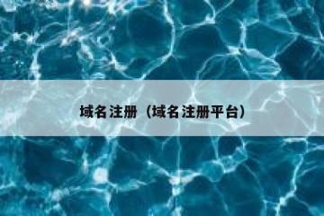 域名注册（域名注册平台）