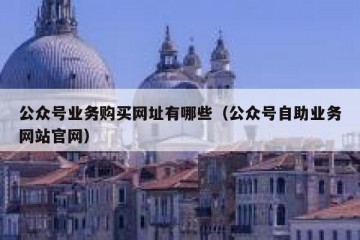 公众号业务购买网址有哪些（公众号自助业务网站官网）