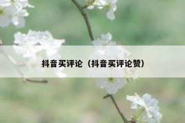 抖音买评论（抖音买评论赞）