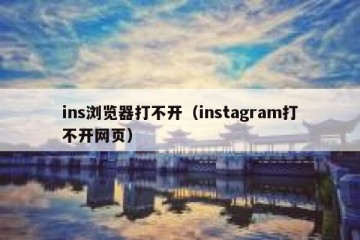 ins浏览器打不开（instagram打不开网页）
