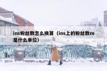 ins粉丝数怎么换算（ins上的粉丝数m是什么单位）