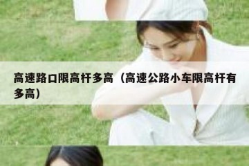 高速路口限高杆多高（高速公路小车限高杆有多高）