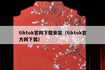 tiktok官网下载安装（tiktok官方网下载）