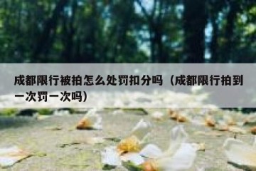 成都限行被拍怎么处罚扣分吗（成都限行拍到一次罚一次吗）