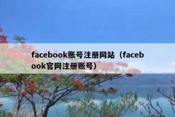 facebook账号注册网站（facebook官网注册账号）