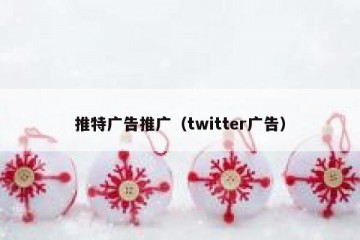 推特广告推广（twitter广告）