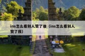 ins怎么看别人赞了谁（ins怎么看别人赞了我）