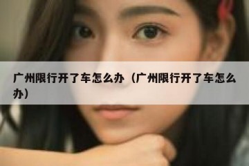 广州限行开了车怎么办（广州限行开了车怎么办）