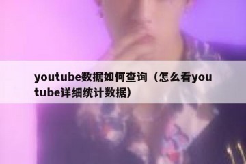 youtube数据如何查询（怎么看youtube详细统计数据）