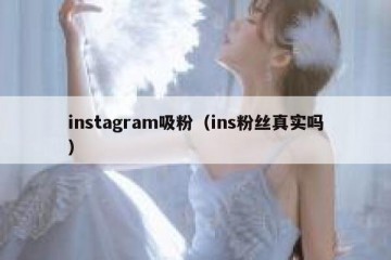 instagram吸粉（ins粉丝真实吗）