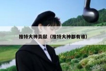 推特大神贡献（推特大神都有谁）
