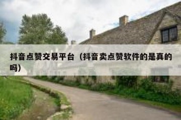 抖音点赞交易平台（抖音卖点赞软件的是真的吗）