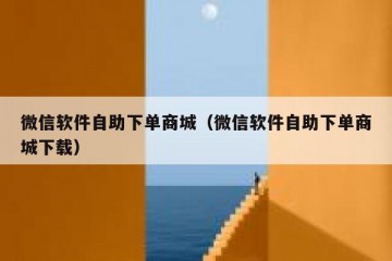 微信软件自助下单商城（微信软件自助下单商城下载）