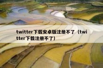 twitter下载安卓版注册不了（twitter下载注册不了）