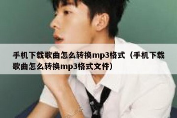 手机下载歌曲怎么转换mp3格式（手机下载歌曲怎么转换mp3格式文件）