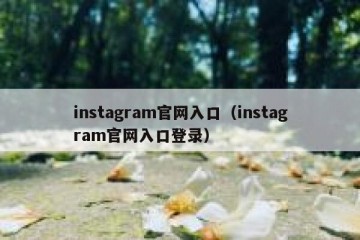 instagram官网入口（instagram官网入口登录）
