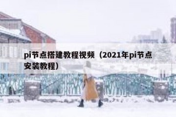 pi节点搭建教程视频（2021年pi节点安装教程）