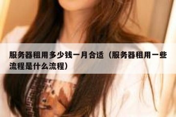 服务器租用多少钱一月合适（服务器租用一些流程是什么流程）