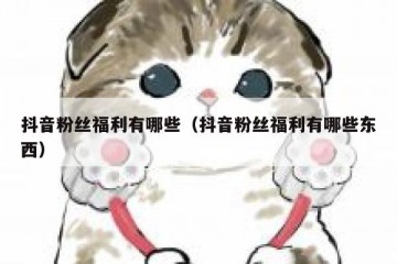 抖音粉丝福利有哪些（抖音粉丝福利有哪些东西）