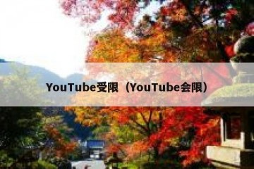 YouTube受限（YouTube会限）