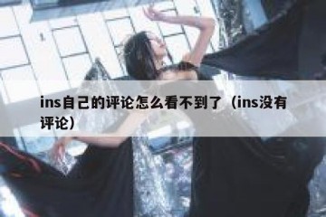 ins自己的评论怎么看不到了（ins没有评论）