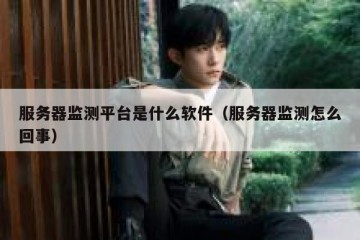 服务器监测平台是什么软件（服务器监测怎么回事）