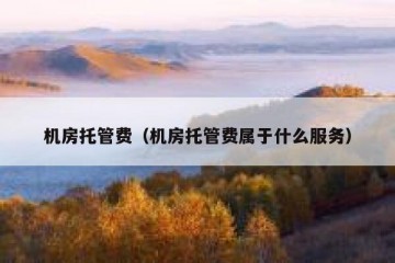 机房托管费（机房托管费属于什么服务）