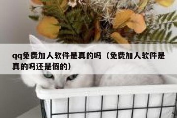qq免费加人软件是真的吗（免费加人软件是真的吗还是假的）