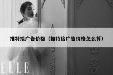 推特接广告价格（推特接广告价格怎么算）
