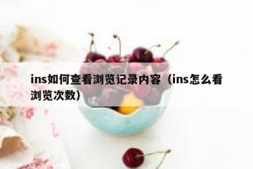 ins如何查看浏览记录内容（ins怎么看浏览次数）