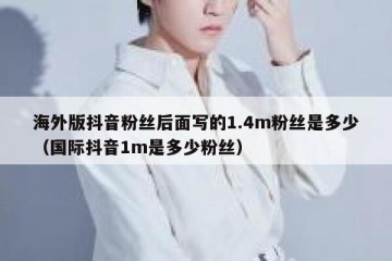 海外版抖音粉丝后面写的1.4m粉丝是多少（国际抖音1m是多少粉丝）