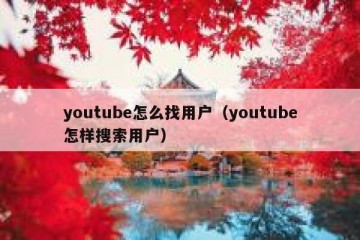 youtube怎么找用户（youtube怎样搜索用户）