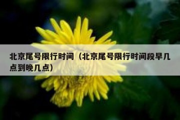 北京尾号限行时间（北京尾号限行时间段早几点到晚几点）